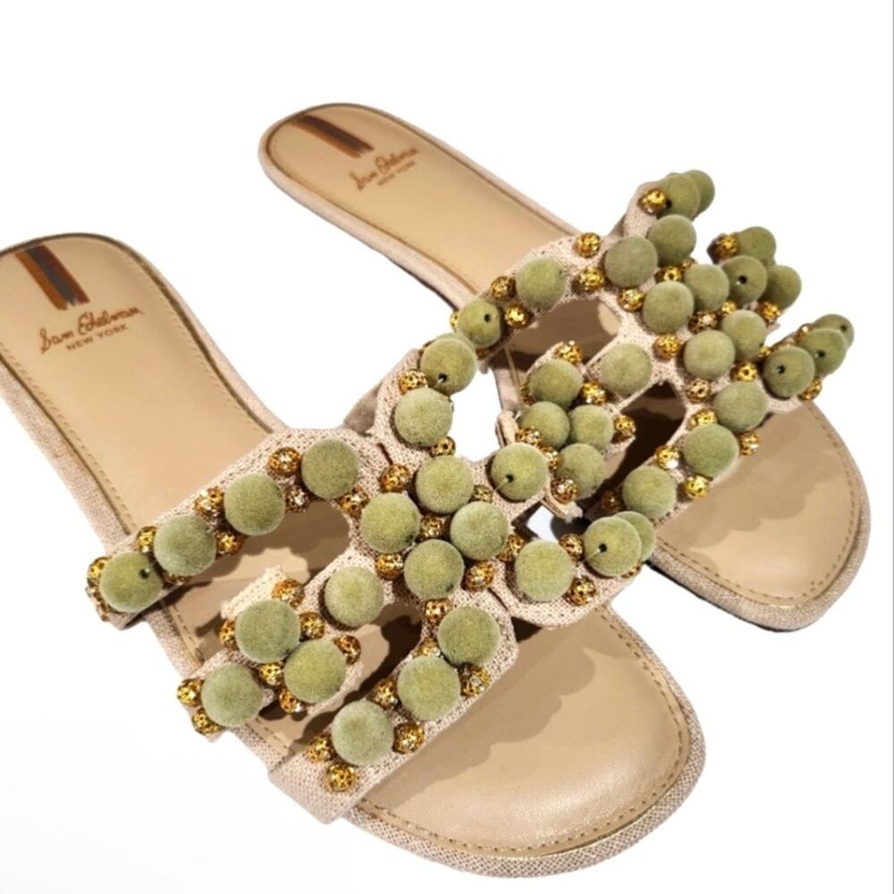 Sam Edelman Bay Embellished Slide Flat Sandal Size 7.5 - Picture 7 of 12